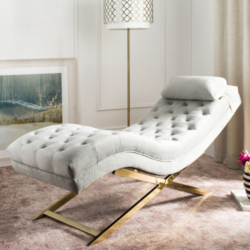 Ebern Designs Mabella Velvet Chaise Lounge & Reviews Wayfair